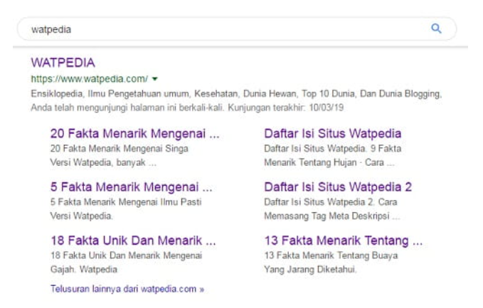 Cara Mendapatkan Sitelink Dari Google