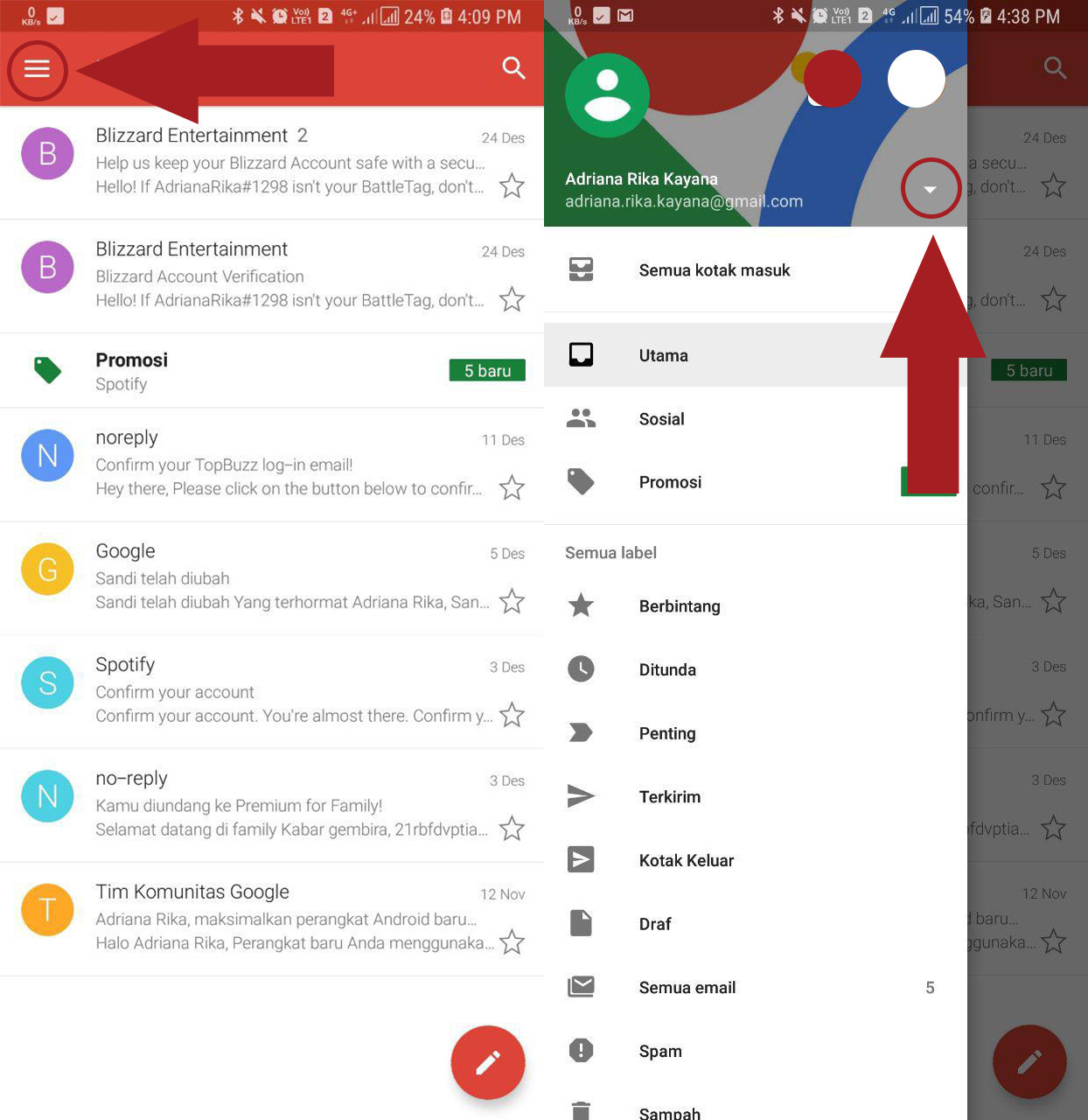Cara Logout Akun Gmail Di Android