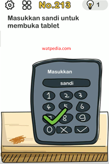 Masukkan sandi untuk membuka tablet