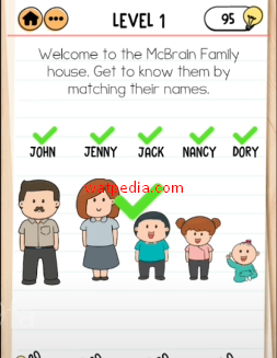 Brain Test 2 McBrain Family Level 1