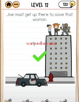 Brain Test 2 Monster Hunter Joe Level 12 Joe must get up there to save that woman