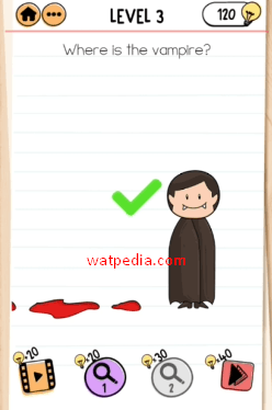 Brain Test 2 Monster Hunter Joe Level 3 Where is the vampire