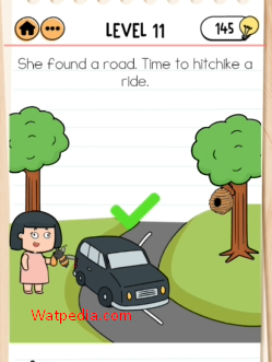 Brain Test 2 Bad Luck Betty Level 11 She found a road. Time to hitchike a ride