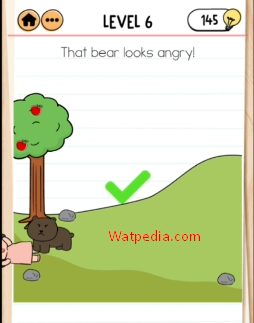 Brain Test 2 Bad Luck Betty Level 6 That bear looks angry!