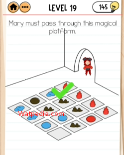 Brain Test 2 Captain Mary Level 19 Mary must pass through this magical platform