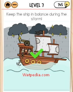 Brain Test 2 Captain Mary Level 7 Keep the ship in balance during the storm