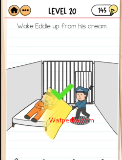 Brain Test 2 Eddie’s Revenge Level 20 Wake Eddie up from his dream