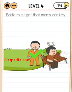 Brain Test 2 Eddie’s Revenge Level 4 Eddie must get that man’s car key