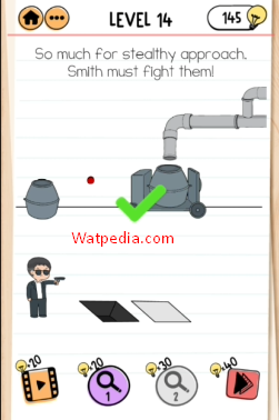 Brain Test 2 Smith and Joe Part 2 Level 14 So much for stealthy approach, Smith must fight them!