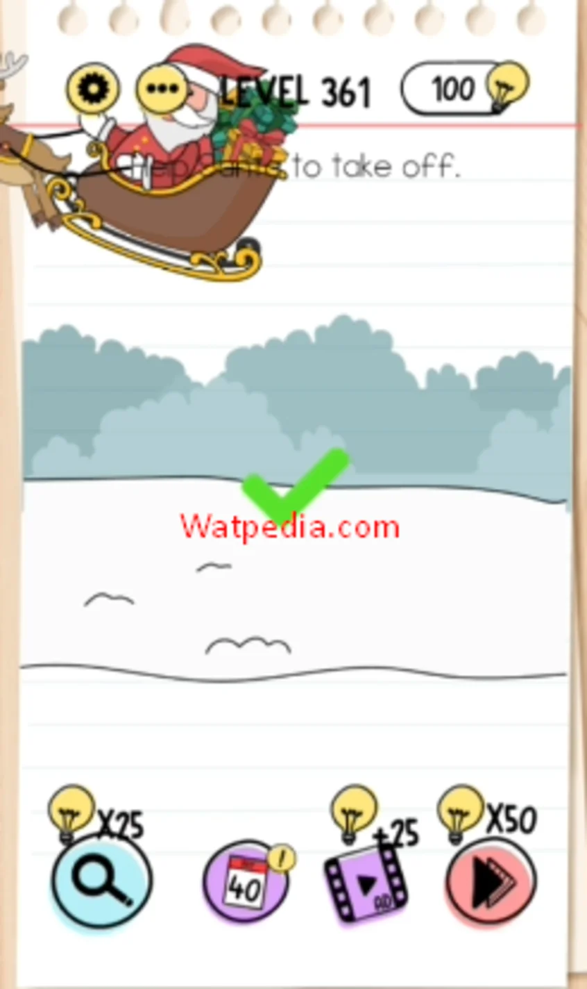 Brain Test Level 361  Help Santa to take off