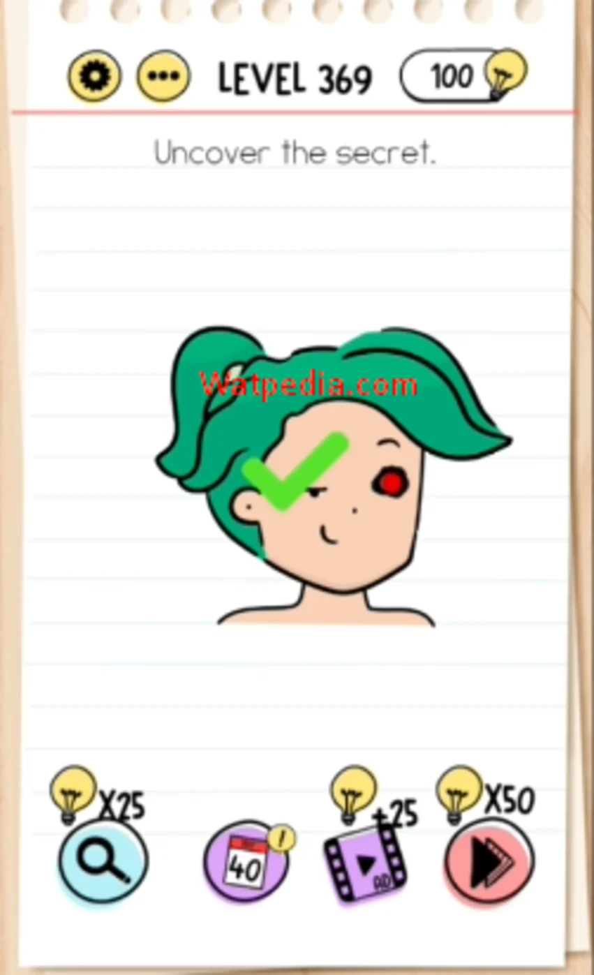 Brain Test Level 369 Uncover the secret ✔️ this is the answer key for the Brain Test Level 369 which is complete with picture and video instructions, for those of you who don't know the brain test game, we will review it in a short time. The brain test game is a game that can be played on an Android phone or smartphone which is quite good for sharpening the brain similar to the brain out game, the way to play it is the same, we are asked to guess questions which sometimes the answers don't make sense to our logic. This game is very popular because many people have played it, it has even been recorded that 100 million downloads have been recorded in the play store. For those of you who are curious or haven't downloaded the brain test game, please download it here and then install it on your phone, after installing it, try playing it, if you don't know the answer, you can come here again to find out how to answer it. Okay, just below is the answer key for the brain test level 369, please pay attention and understand the instructions in the form of picture and video answers that we provide. Answer Key Brain Test Level 369 Brain test level 369 ✔️ • Question : Uncover the secret • Answer : for this level, just swipe the hair on the bottom right, swipe up and the result will be like this picture and video. What do you think about the brain test answer key that we provide? Did you find this answer key helpful? Answer in the comments column yes but with kind words. Vital Records : On every phone where the brain test game is installed, there may be a different level and question number, so we remind you to match the questions, just ignore the level number if it is different from what is on your phone. The final word Of course playing brain test games will help our brains not get bored anymore, because each level makes our brain think about answering it, but for those of you who can't answer because your knowledge is limited you can't answer this challenge, this is where we made this answer key. It's a pity if you are passionate about playing games and even become desperate if you find questions that are difficult for your mind to digest. That is the uniqueness of this game that makes the players curious. So in our opinion, in order to make playing games fun and also test our brains, use this answer key when you're really stuck, you can't answer it, don't you use all the answer keys? Yes, it's just funny, when he plays games using all the answer keys, of course this is very boring, if possible, when playing games on this phone without glancing at the answer keys to make him even more curious. And keep trying it to test how smart we are. Okay, enough to get here first and don't forget to share this information with your friends or relatives, thank you for visiting. Previous Brain Test Level 368 The next Brain Test Level 370