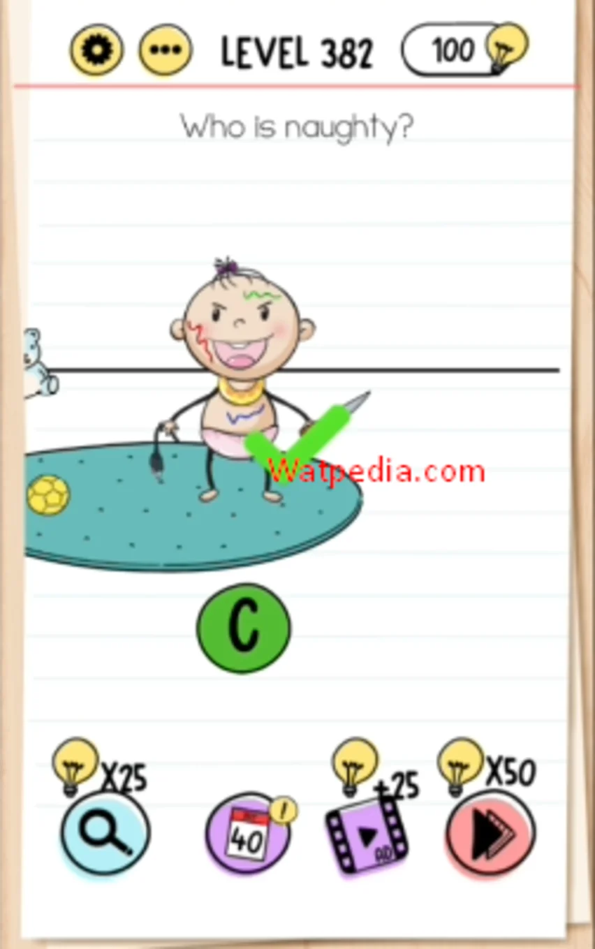 Brain Test Level 382  Who is naughty