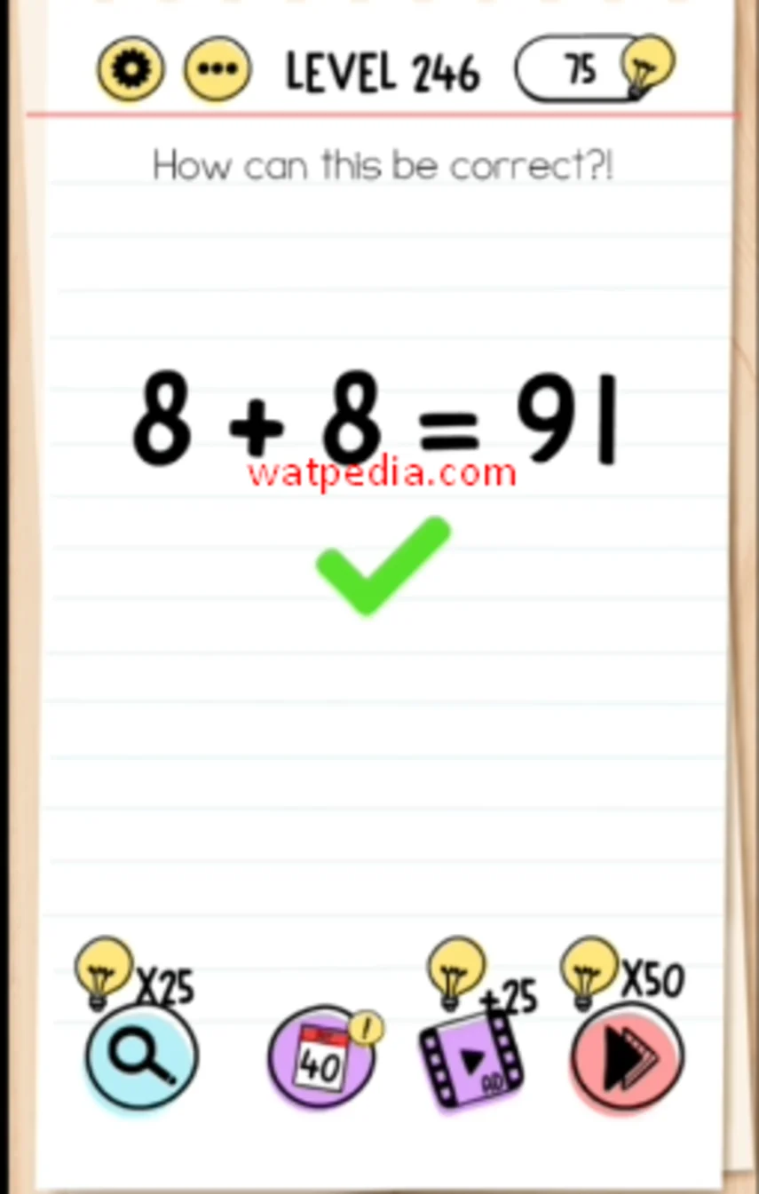 Brain Test Level 246  How can this be correct