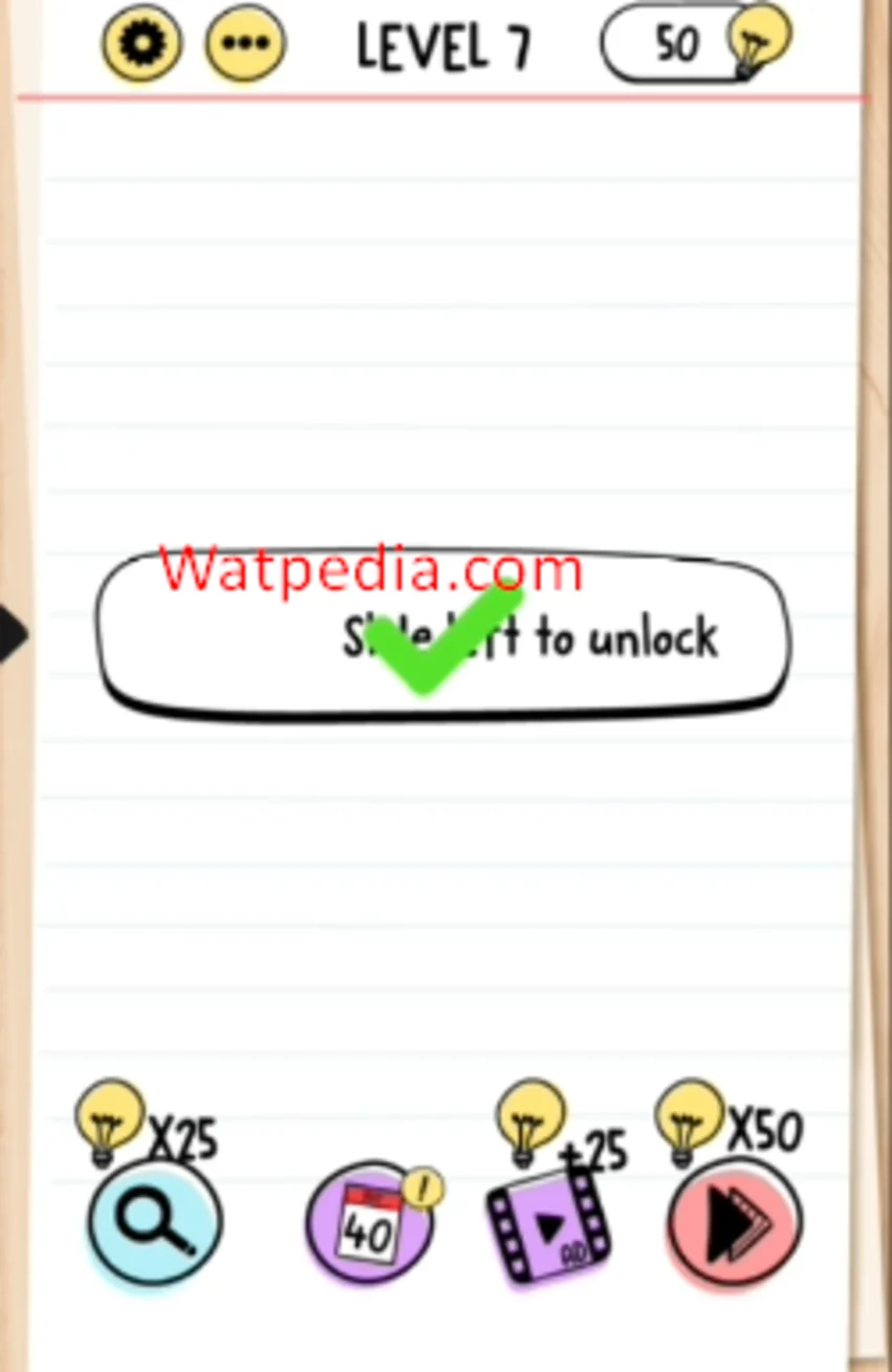 Brain Test Level 7 Slide left to unlock