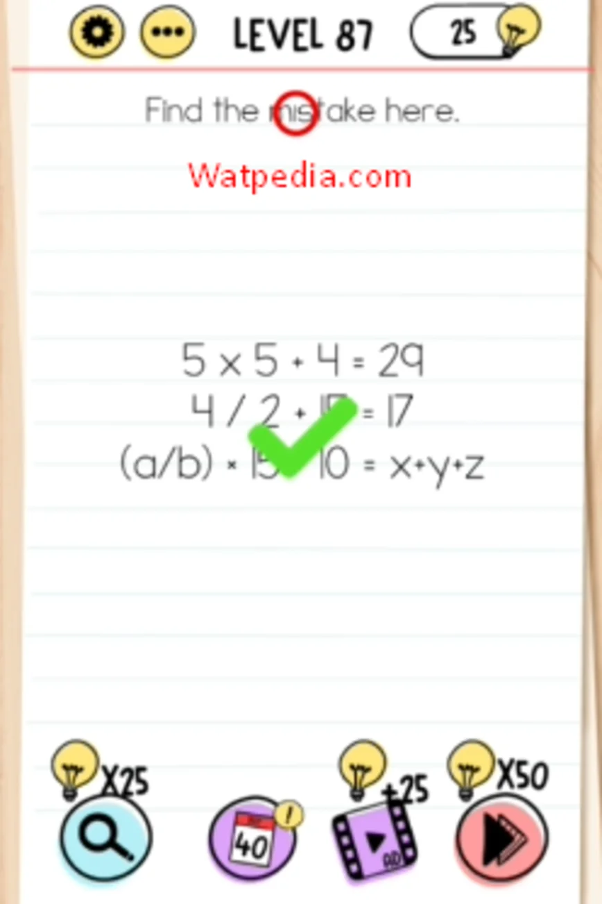 Brain Test Level 87 Find the mistake here