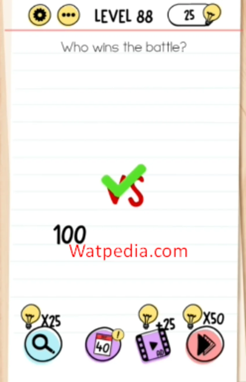 Brain Test Level 88 Who wins the battle