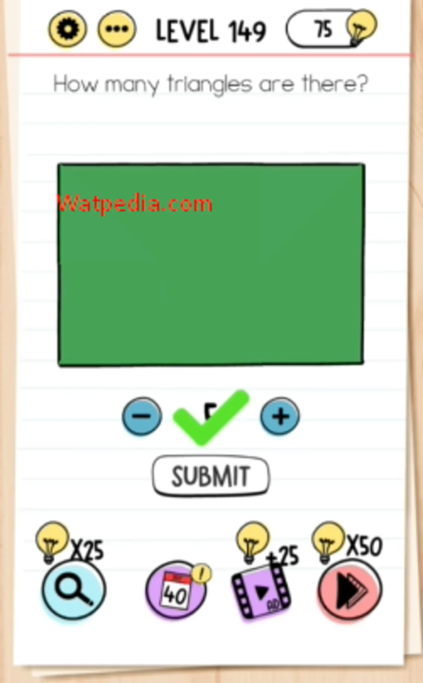 Brain Test Level 149 How many triangles are there
