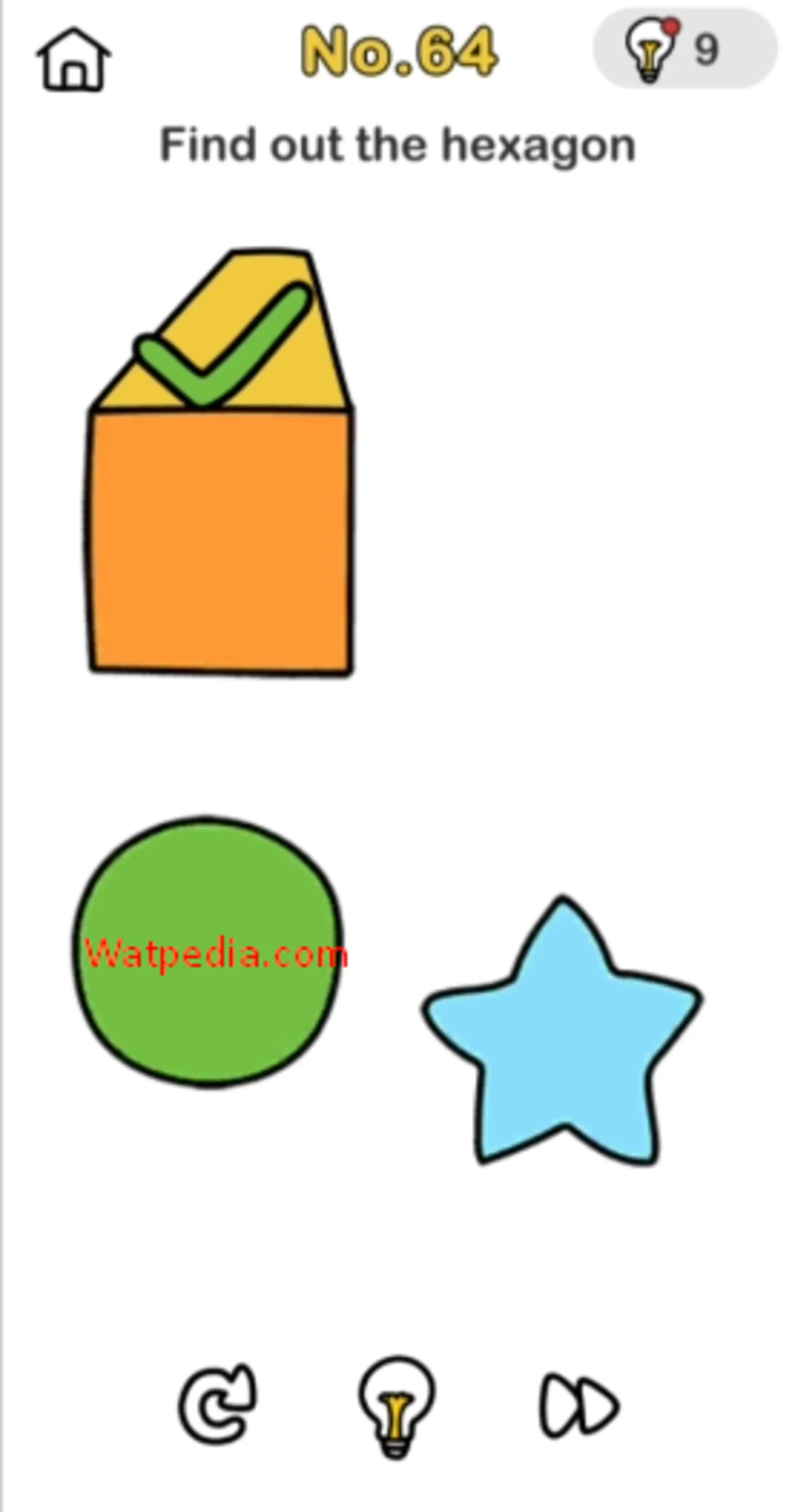 BRAIN OUT Level 64 FIND THE HEXAGON