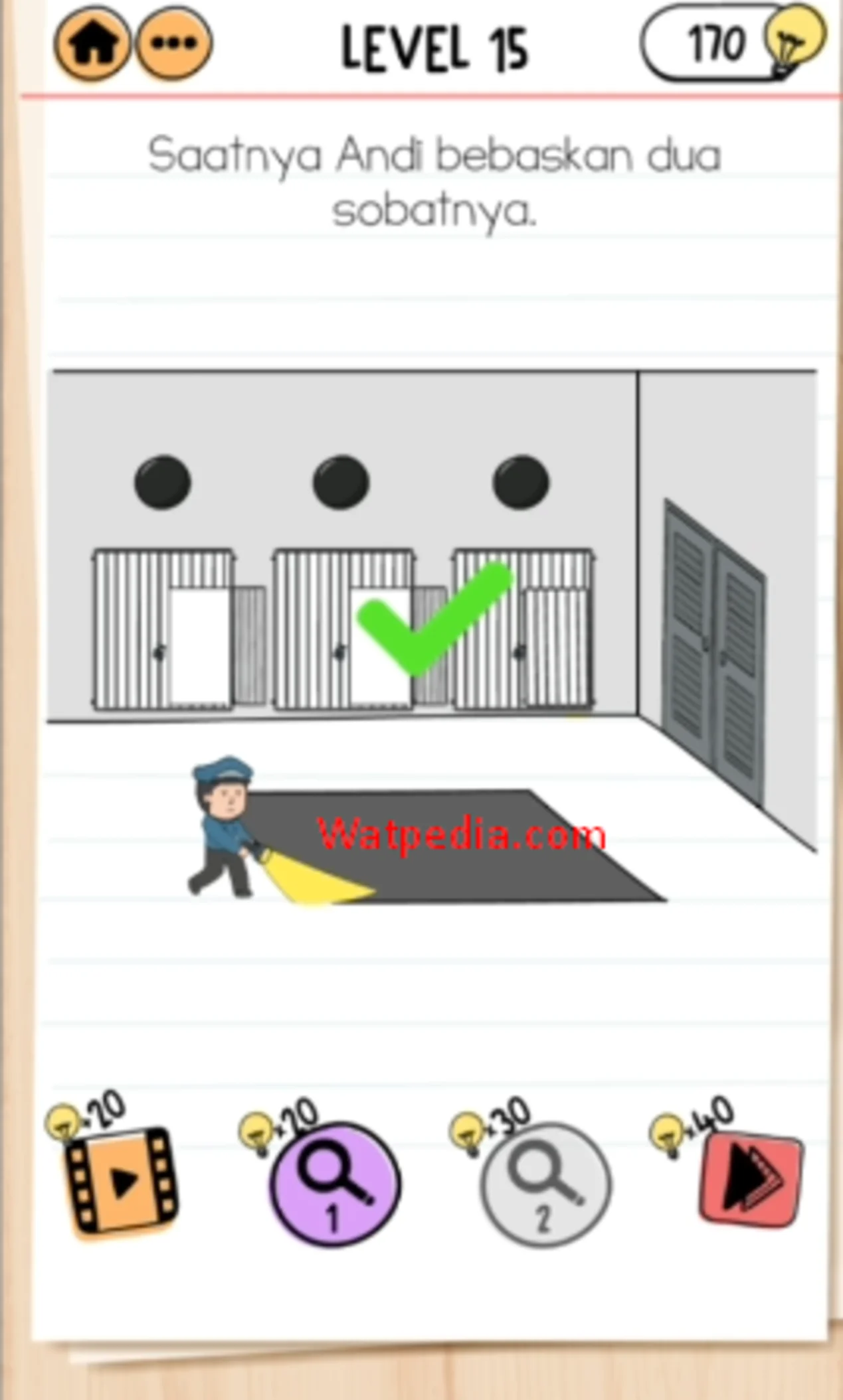 Brain Test 2 Pelarian Dari Penjara Level 15 Saatnya Andi Bebaskan Dua Sobatnya